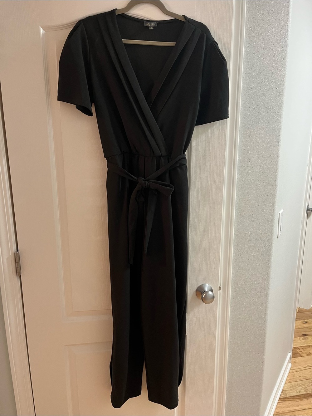 Black Jumpsuit with Tie Waist